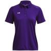 imageUnder Armour Tech Team Womens Short Sleeve Polo ShirtPurple  White