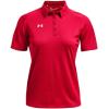 imageUnder Armour Tech Team Womens Short Sleeve Polo ShirtRedwhite