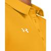 imageUnder Armour Tech Team Womens Short Sleeve Polo ShirtSteeltown Gold  White