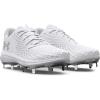 imageUnder Armour Womens Glyde 20 Mt Softball Shoe100 WhiteWhiteMetallic Silver