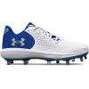 imageUnder Armour Womens Glyde 20 Mt Softball Shoe101 WhiteRoyalMetallic Silver