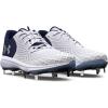 imageUnder Armour Womens Glyde 20 Mt Softball Shoe103 WhiteMidnight NavyMetallic Silver