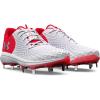 imageUnder Armour Womens Glyde 20 Mt Softball Shoe104 WhiteRedMetallic Silver