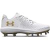 imageUnder Armour Womens Glyde 20 Mt Softball Shoe105 WhiteWhiteMetallic Gold