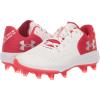 imageUnder Armour Womens Glyde 20 Mt TPU Softball Shoe101 WhiteRedMetallic Silver