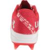 imageUnder Armour Womens Glyde 20 Mt TPU Softball Shoe101 WhiteRedMetallic Silver