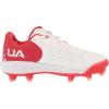 imageUnder Armour Womens Glyde 20 Mt TPU Softball Shoe101 WhiteRedMetallic Silver