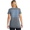 imageUnder Armour Womens New Freedom Banner TShirt002 Gravel   Carolina Blue
