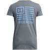imageUnder Armour Womens New Freedom Banner TShirt002 Gravel   Carolina Blue