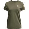 imageUnder Armour Womens New Freedom Banner TShirt393 Marine Od Green   Desert Sand