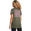 imageUnder Armour Womens New Freedom Banner TShirt394 Marine Od Green   Meta Pink