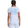imageUnder Armour Womens New Freedom Banner TShirt464 Nimbus Blue   Horizon Blue