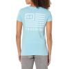 imageUnder Armour Womens New Freedom Banner TShirt490 Blizzard   Halogen Blue
