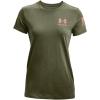 imageUnder Armour Womens New Freedom Banner TShirtMarine Od Green 390Pink Sands
