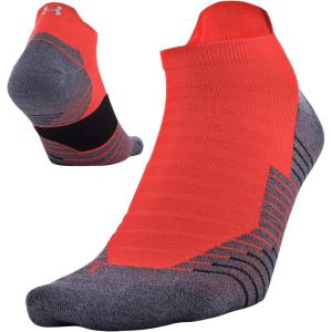imageUnder Armour Adult Run No Show Tab Socks 1PairAfterburn Orange
