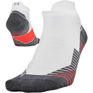 imageUnder Armour Adult Run No Show Tab Socks 1PairWhite Red