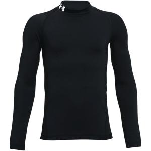 imageUnder Armour Boys ColdGear Mock Long Sleeve TShirtBlack 001White