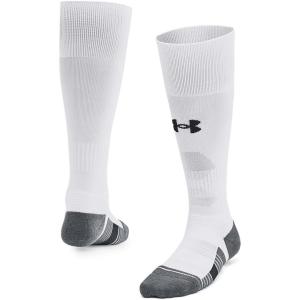 imageUnder Armour Kids Youth Magnetico Over The Calf Socks 1 Pack100 White  Pitch Gray  Black