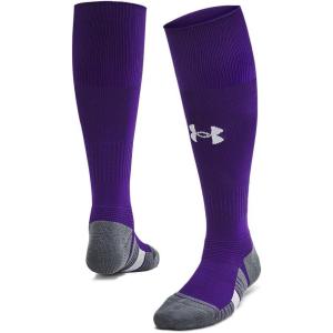 imageUnder Armour Kids Youth Magnetico Over The Calf Socks 1 Pack500 Purple  Pitch Gray  White