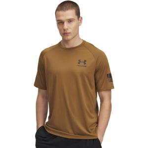 imageUnder Armour Mens Freedom Tech Short Sleeve TShirt498 Coyote   Black