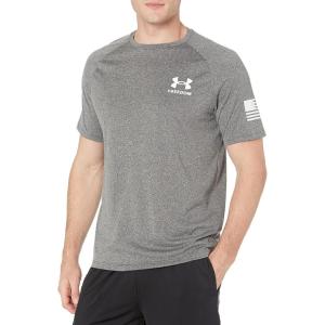 imageUnder Armour Mens Freedom Tech Short Sleeve TShirtBlack 002White