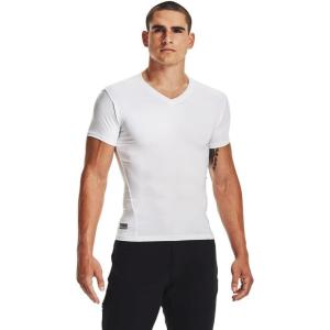 imageUnder Armour Mens Heatgear Tactical Vneck Compression Shortsleeve TshirtWhite White