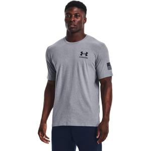 imageUnder Armour Mens New Freedom Banner TShirt037 Steel Light Heather   Midnight Navy