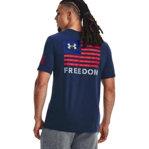 imageUnder Armour Mens New Freedom Banner TShirt408 Academy  Royal  Red