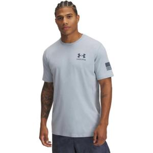 imageUnder Armour Mens New Freedom Banner TShirt465 Harbor Blue   Downpour Gray