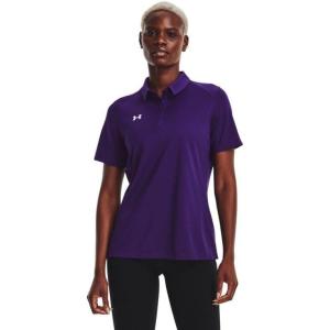 imageUnder Armour Tech Team Womens Short Sleeve Polo ShirtPurple  White