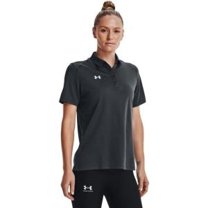 imageUnder Armour Tech Team Womens Short Sleeve Polo ShirtStealth Gray  White