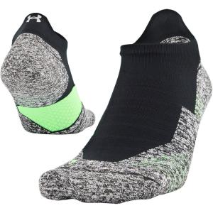 imageUnder Armour UnisexAdult Run Cushion No Show Tab SocksBlackGreen 1pair