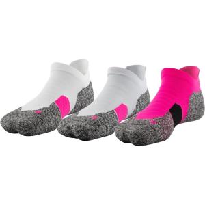 imageUnder Armour UnisexAdult Run Cushion No Show Tab SocksElectro Pink Assorted