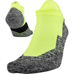 imageUnder Armour UnisexAdult Run Cushion No Show Tab SocksHi Vis YellowBlack 1pair