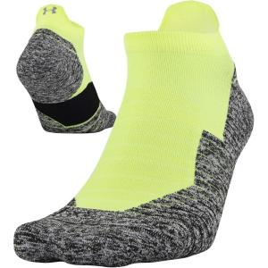 imageUnder Armour UnisexAdult Run Cushion No Show Tab SocksXray Yellow 1pair