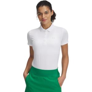 imageUnder Armour Womens Active Short Sleeve Polo100 White   Halo Gray