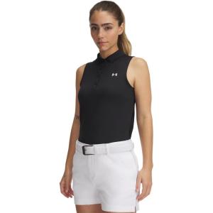 imageUnder Armour Womens Active Sleeveless Polo001 Black   White