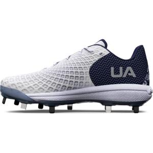 imageUnder Armour Womens Glyde 20 Mt Softball Shoe103 WhiteMidnight NavyMetallic Silver