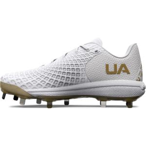 imageUnder Armour Womens Glyde 20 Mt Softball Shoe105 WhiteWhiteMetallic Gold