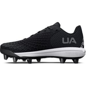 imageUnder Armour Womens Glyde 20 Mt TPU Softball Shoe001 BlackBlackMetallic Silver
