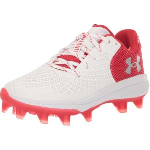 imageUnder Armour Womens Glyde 20 Mt TPU Softball Shoe101 WhiteRedMetallic Silver