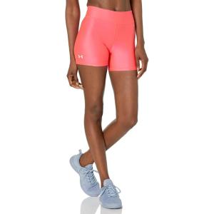 imageUnder Armour Womens HeatGear Armour Mid Rise Middy683 Pink Shock   White