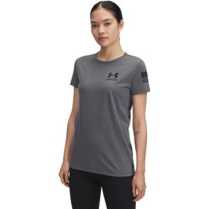 imageUnder Armour Womens New Freedom Banner TShirt025 Castlerock   Black