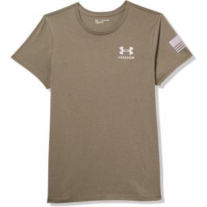 imageUnder Armour Womens New Freedom Banner TShirt395 Marine Od Green   Gray Matter