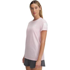 imageUnder Armour Womens New Freedom Banner TShirt647 Prime Pink   White