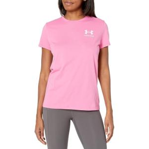 imageUnder Armour Womens New Freedom Banner TShirt659 Pink Edge   Pink Sugar