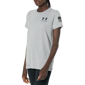 imageUnder Armour Womens New Freedom Banner TShirtSteel Light Heather 035Black