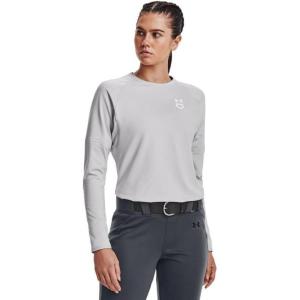 imageUnder Armour Womens Softball Crew Pullover 22014 Halo Gray   White