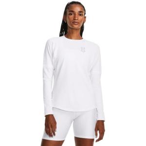 imageUnder Armour Womens Softball Crew Pullover 22101 White   Mod Gray