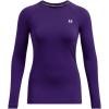imageUnder Armour Womens Authentics Long Sleeve Crew Neck TShirt501 Purple   White
